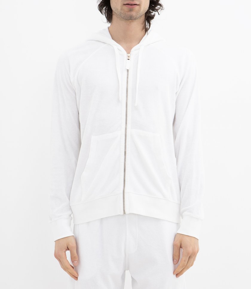 TOWELLING HOODIE ZIPPER