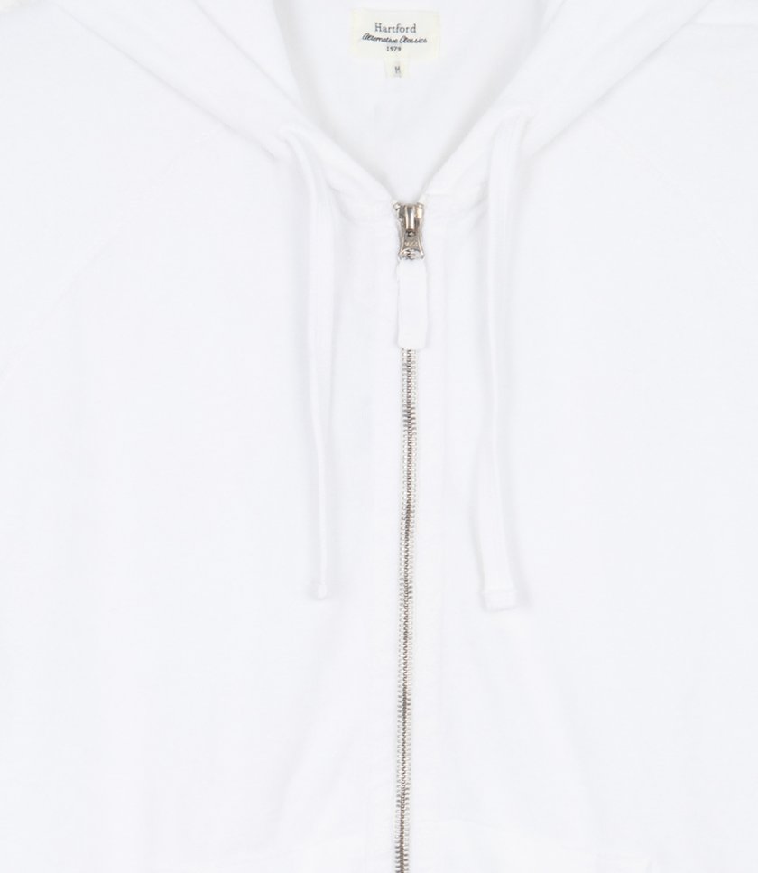 TOWELLING HOODIE ZIPPER