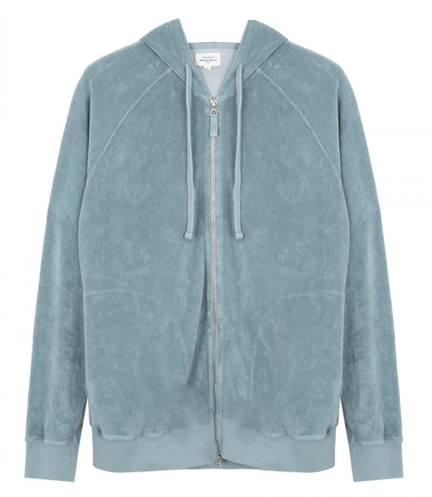 TOWELLING HOODIE ZIPPER