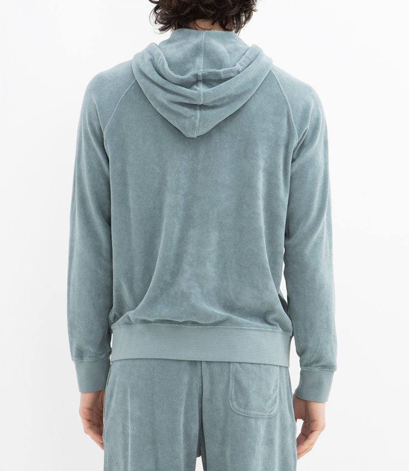 TOWELLING HOODIE ZIPPER