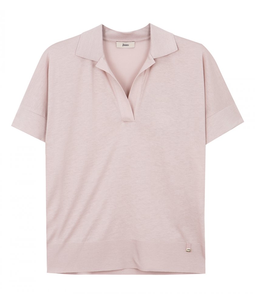 HERNO - POLO IN GLAM KNIT EFFECT