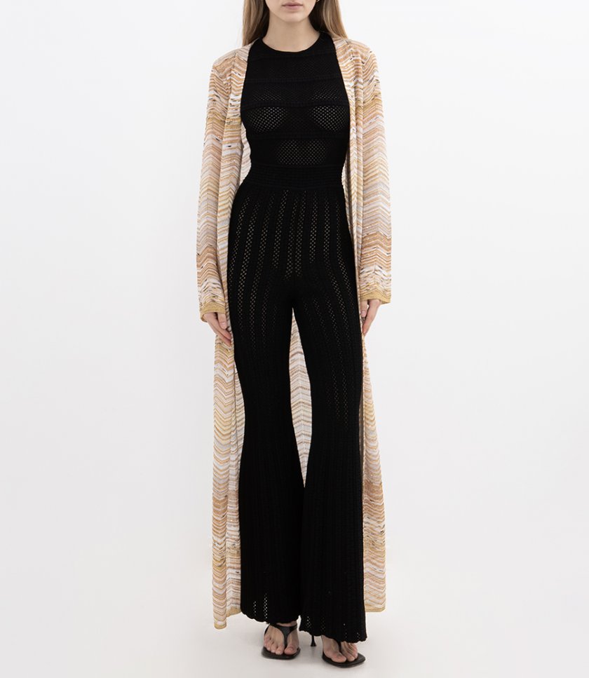 CHEVRON PATTERN LONG CARDIGAN