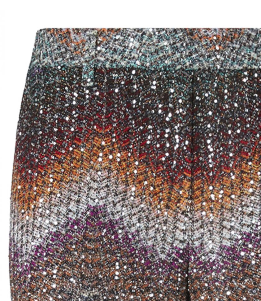 LAME STRAIGHT TROUSERS WITH SEQUINS