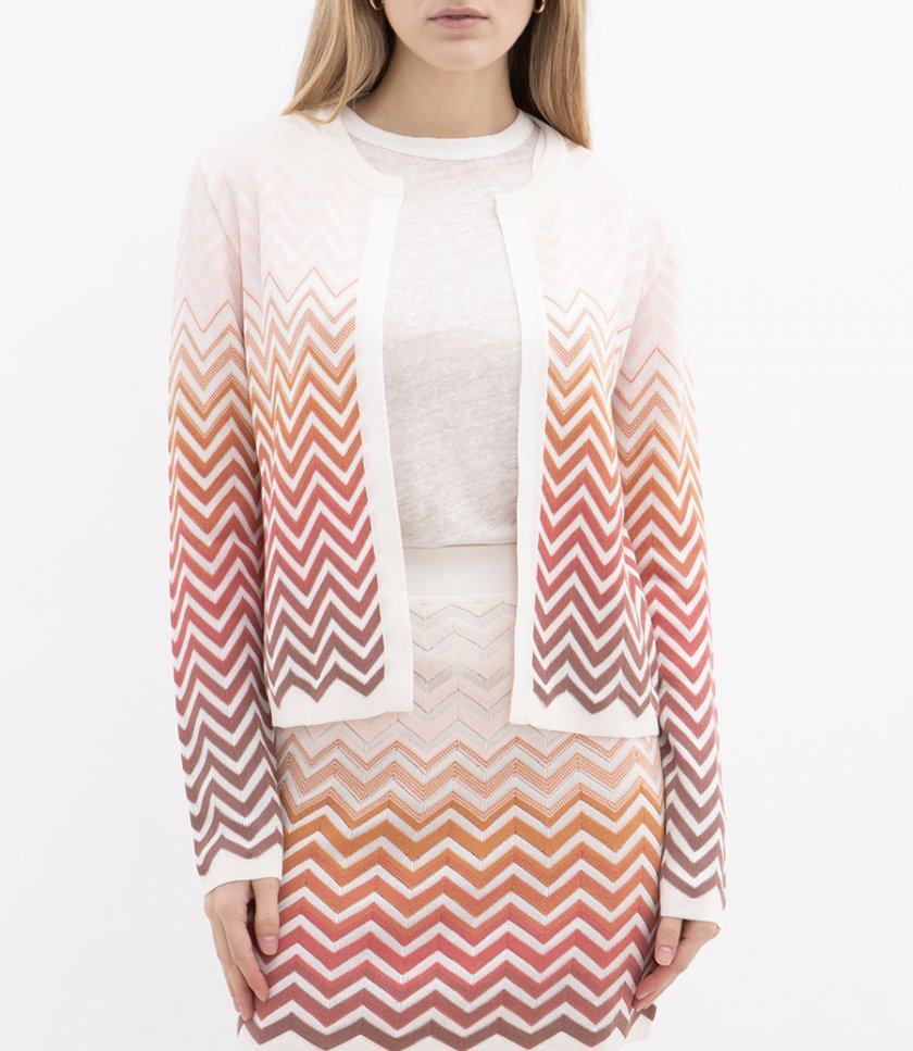 CHEVRON DEGRADE CARDIGAN