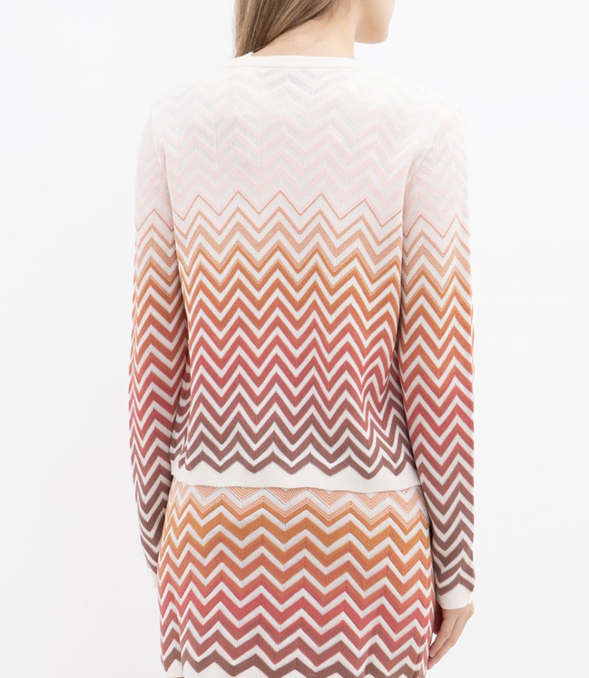 CHEVRON DEGRADE CARDIGAN