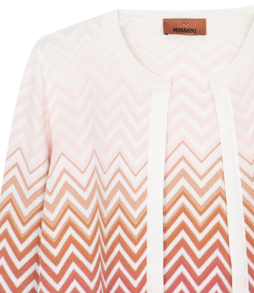CHEVRON DEGRADE CARDIGAN