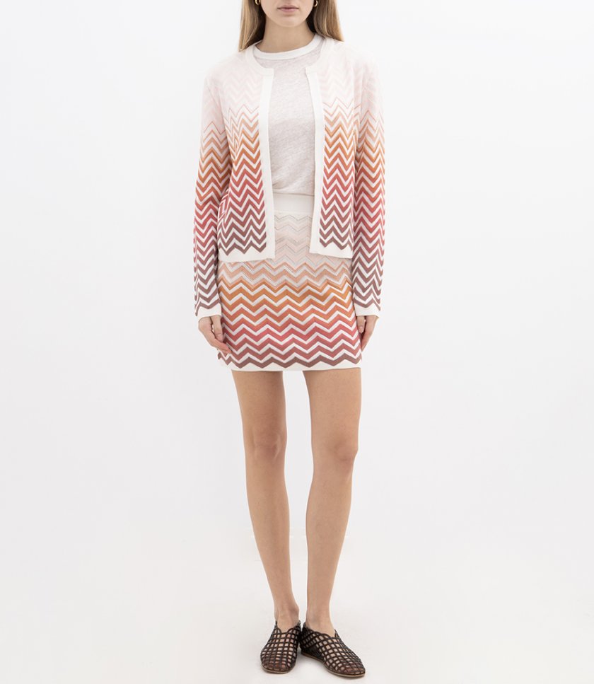 CHEVRON DEGRADE CARDIGAN