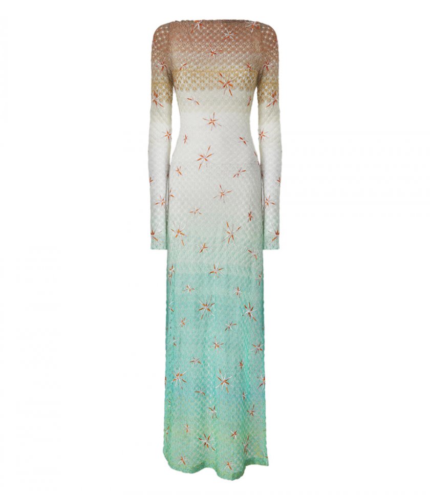 MISSONI - DEGRADE SPIDERWEB MOTIF LONG COVER UP