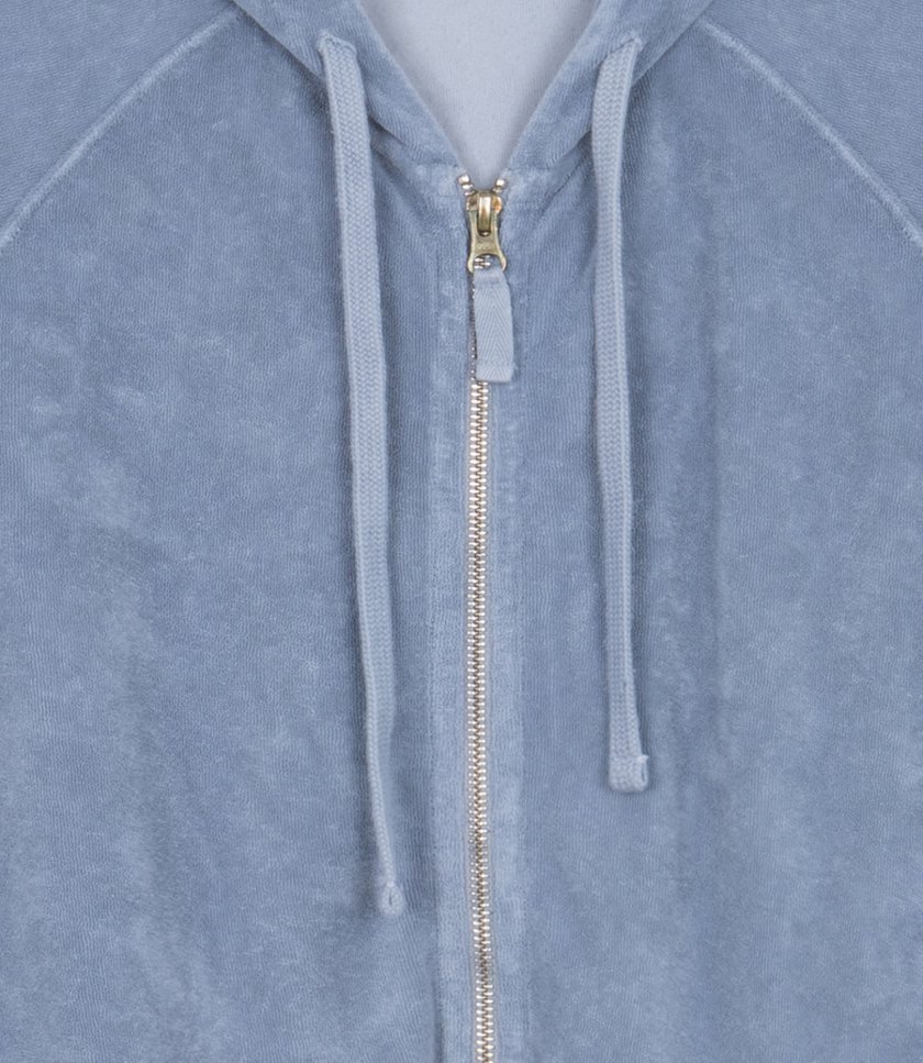 TOWELLING HOODIE ZIPPER