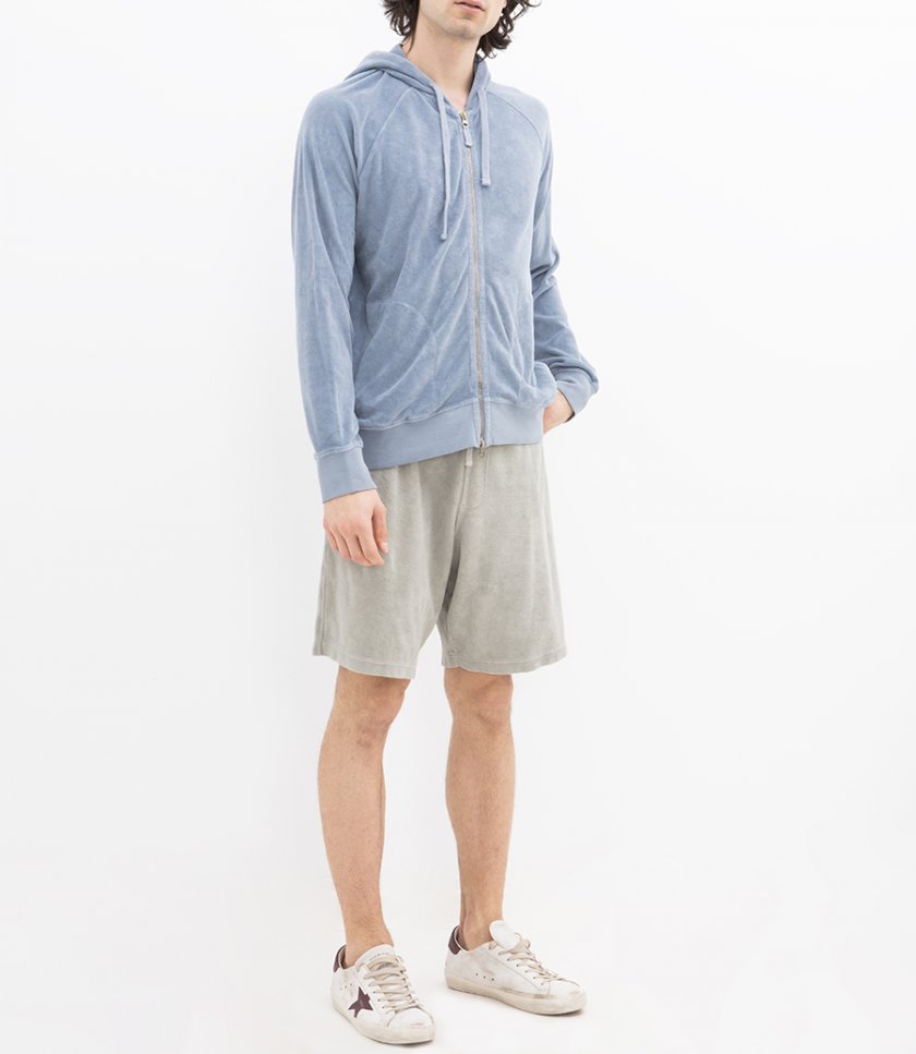 TOWELLING HOODIE ZIPPER
