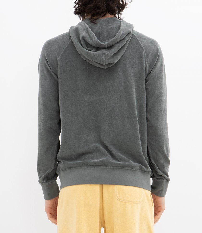 TOWELLING HOODIE ZIPPER