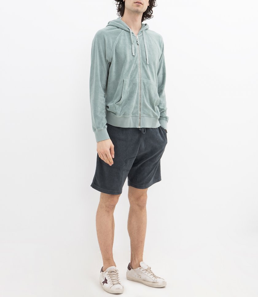 TOWELLING HOODIE ZIPPER