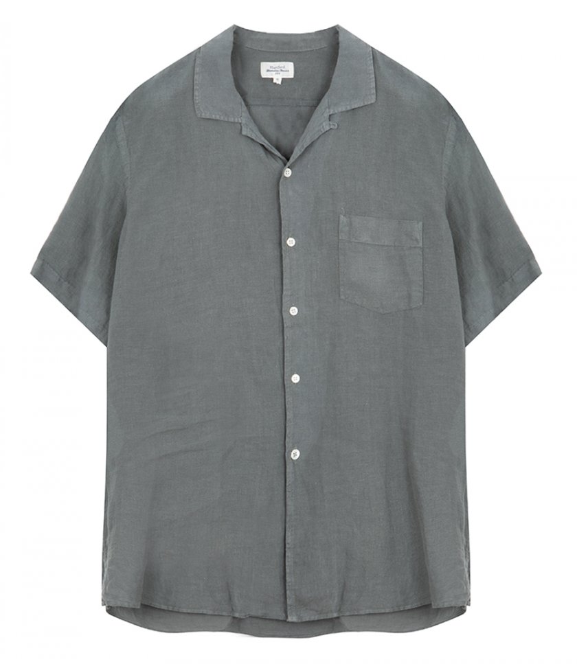 SHIRTS - LINEN PALM MC PAT SHIRT