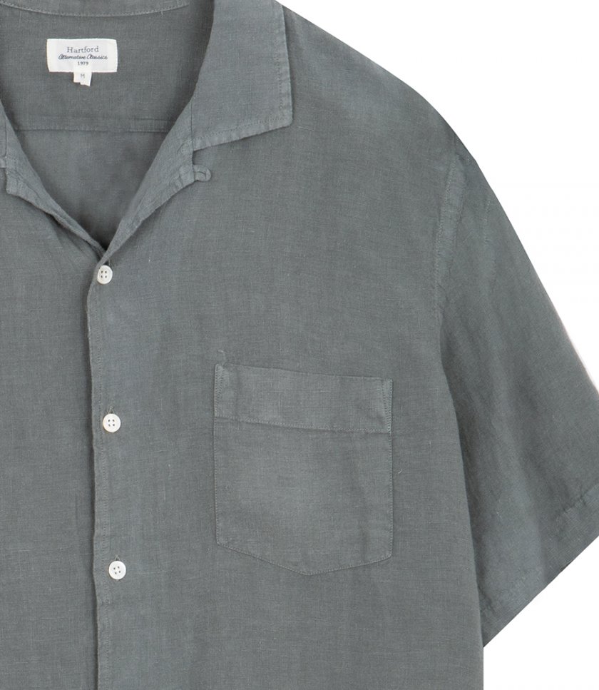 LINEN PALM MC PAT SHIRT