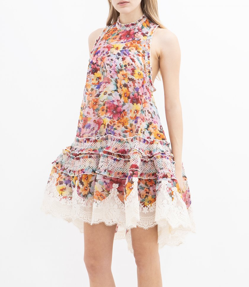 LUNA SHIRRED LANTERN DRESS