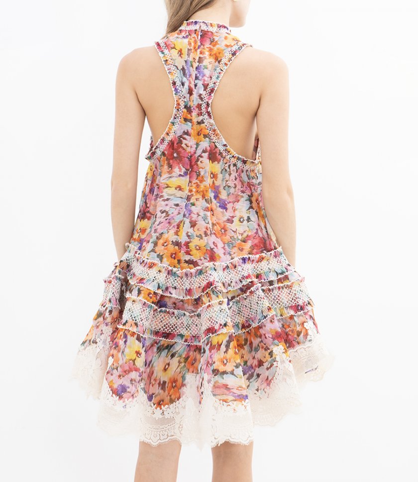 LUNA SHIRRED LANTERN DRESS