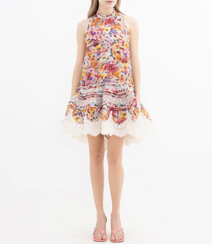 LUNA SHIRRED LANTERN DRESS