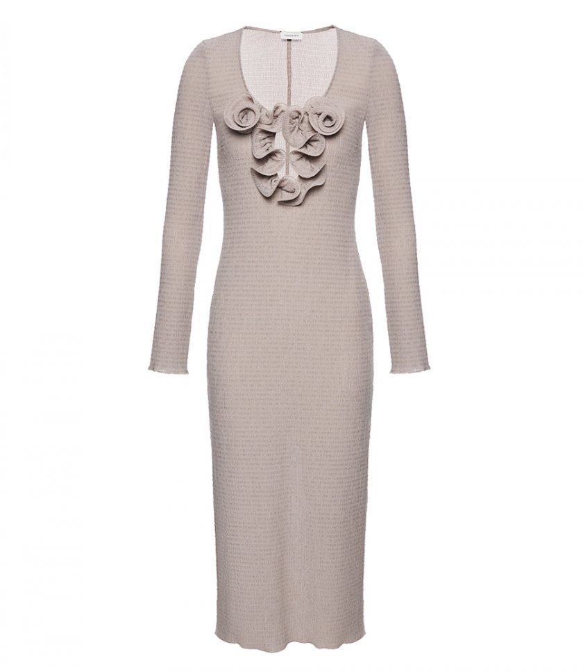 CLOTHES - LONG SLEEVE CREPE MAXI DRESS