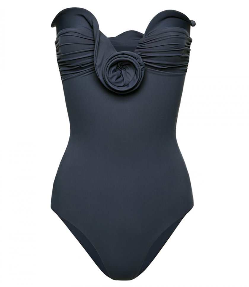 BEACHWEAR - SCULPTURAL ROSE BUSTIER SWIMSUIT