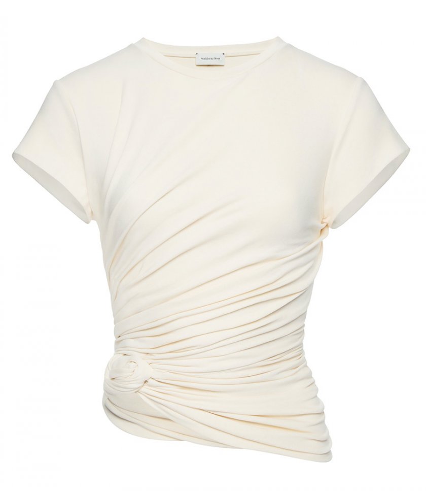 CLOTHES - SIDE-KNOT DRAPED T-SHIRT