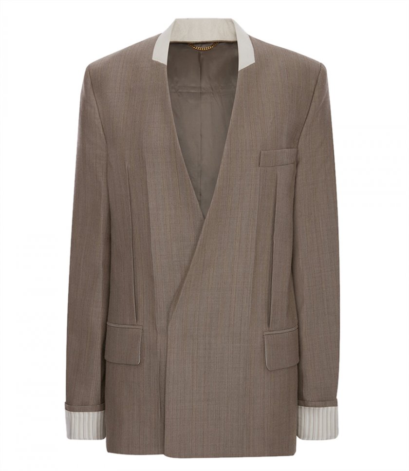 JACKETS - COLLARLESS JACKET