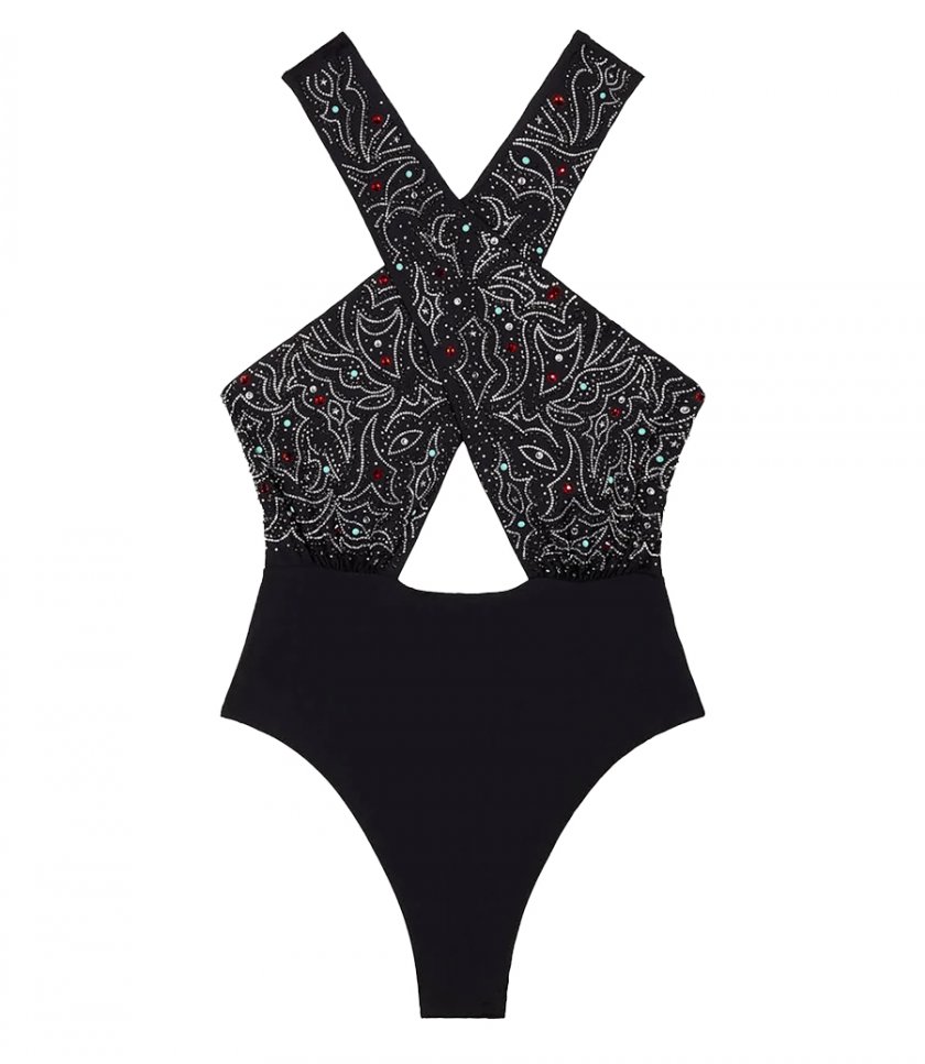 BEACHWEAR - CROSSED NECKLINE ONE PIECE