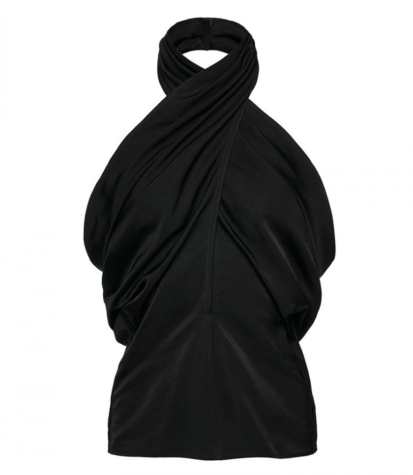 CLOTHES - DRAPED HALTERNECK BLOUSE