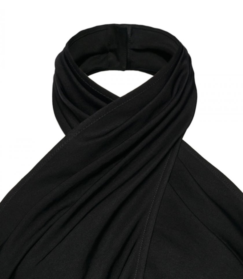 DRAPED HALTERNECK BLOUSE