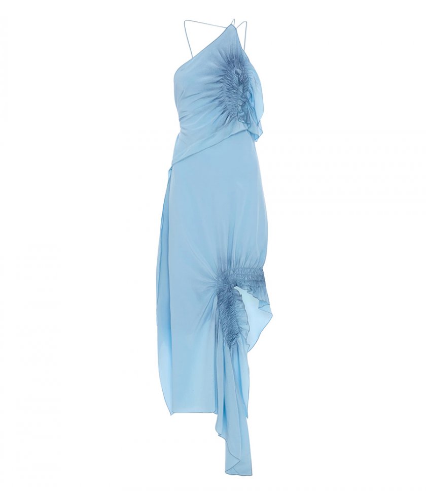 SMOCKED HALTER DRESS