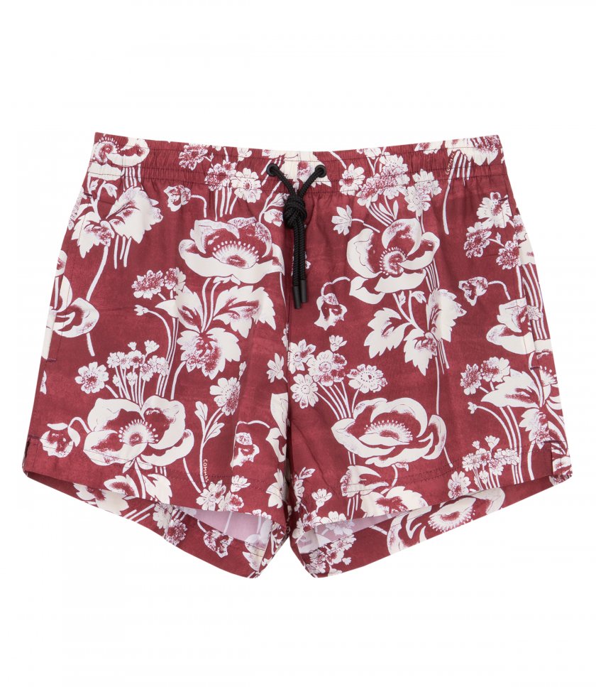 COMMAS - PAINTED PEONIES SWIM SHORT