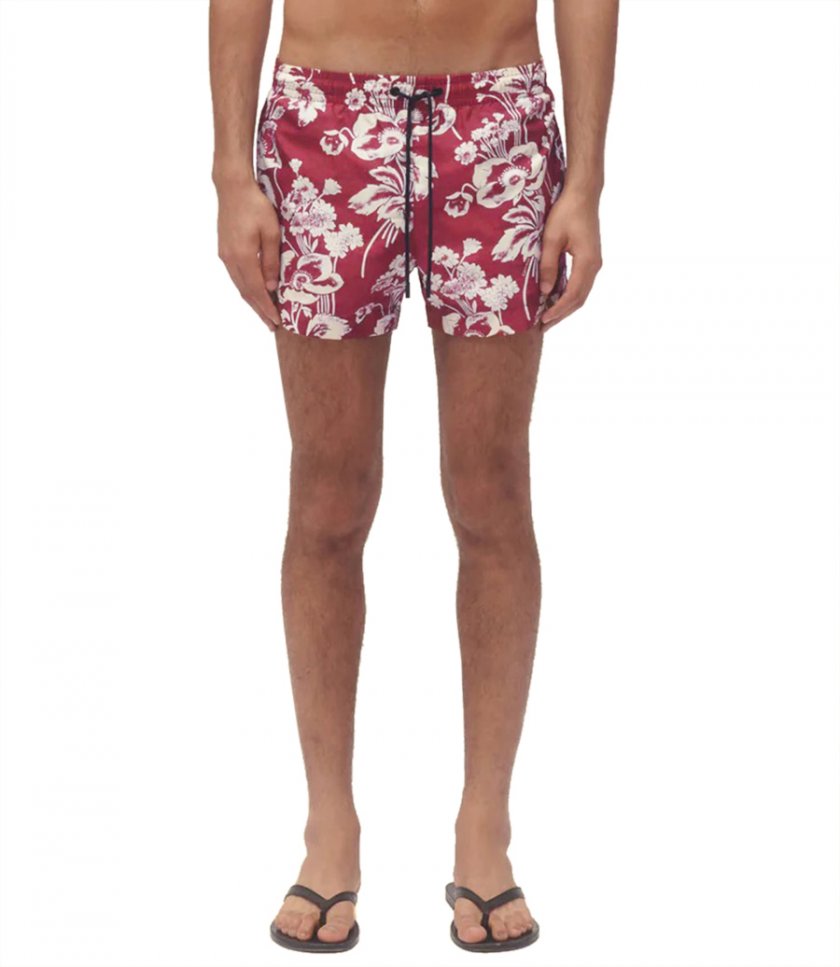 PAINTED PEONIES SWIM SHORT