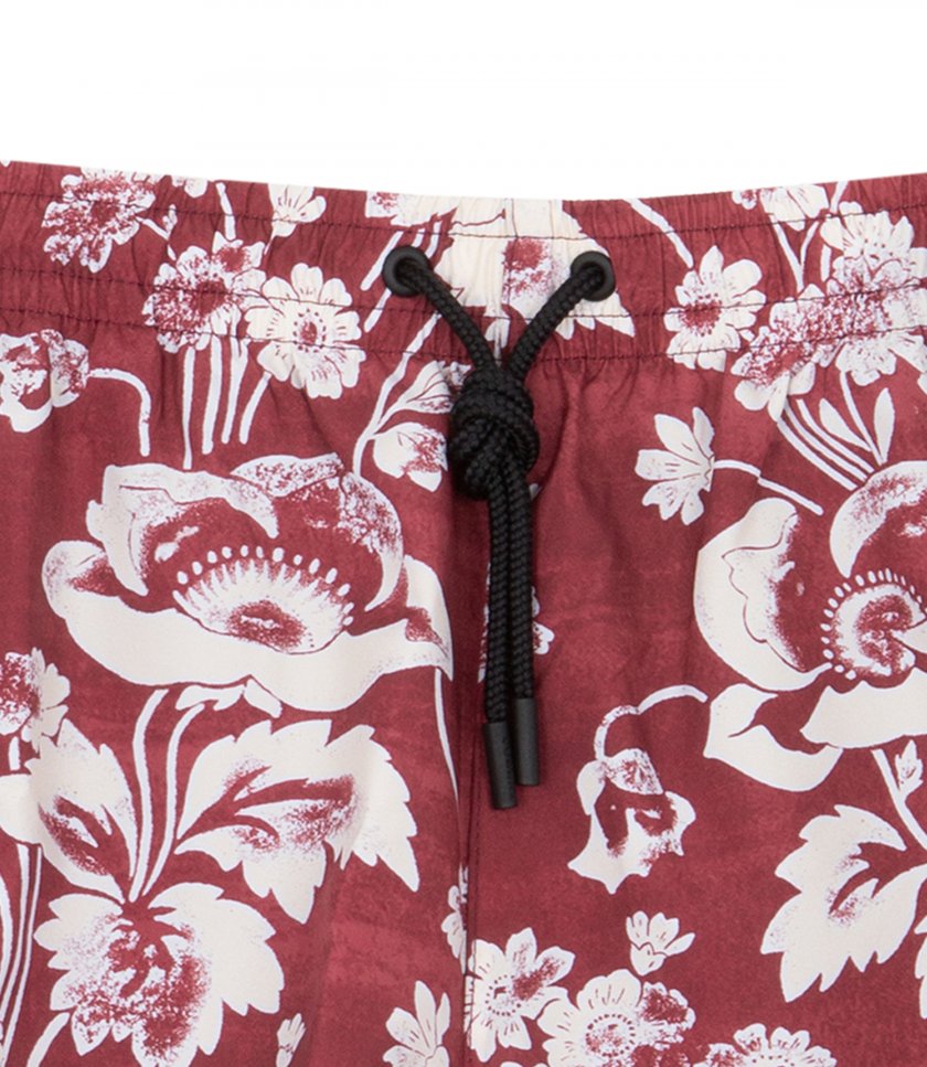 PAINTED PEONIES SWIM SHORT