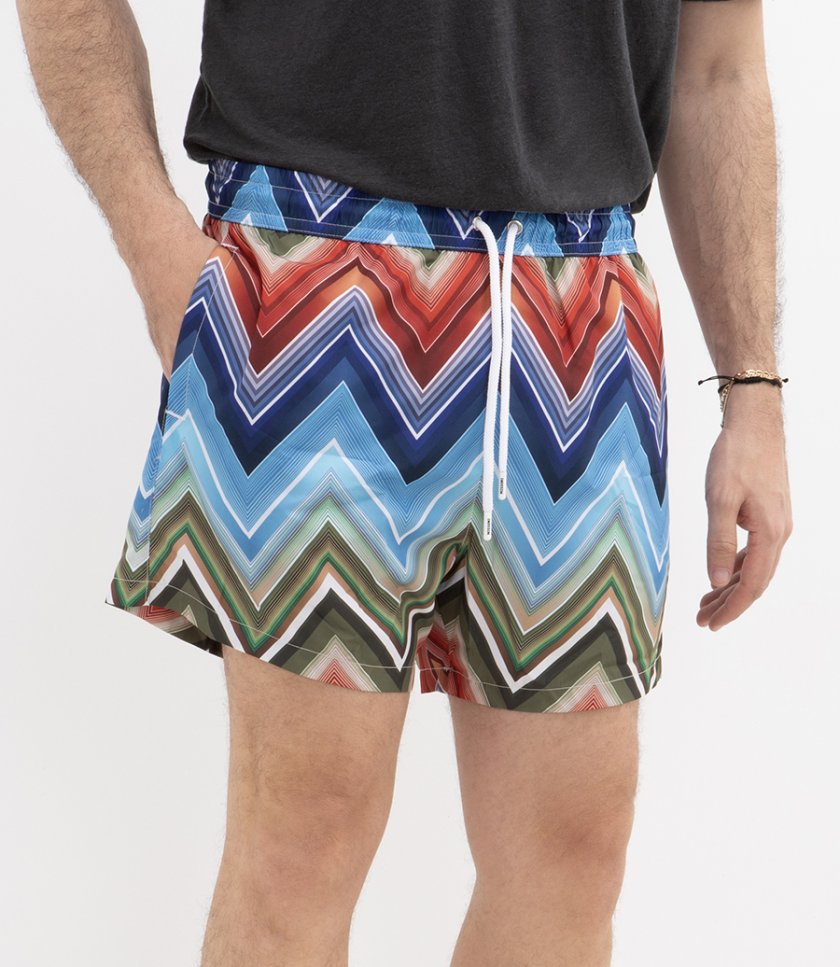 MACRO ZIGZAG PRINT SWIMSHORT