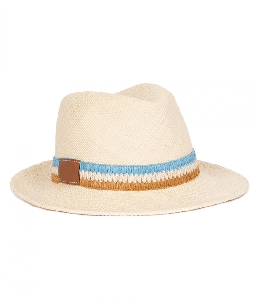 HATS - FEDORA RAFFIA SKY