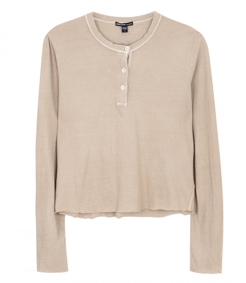 CLOTHES - SLUB JERSEY SHRUNKEN HENLEY