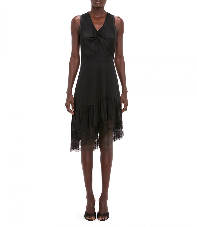 GATHERED LACE DRESS