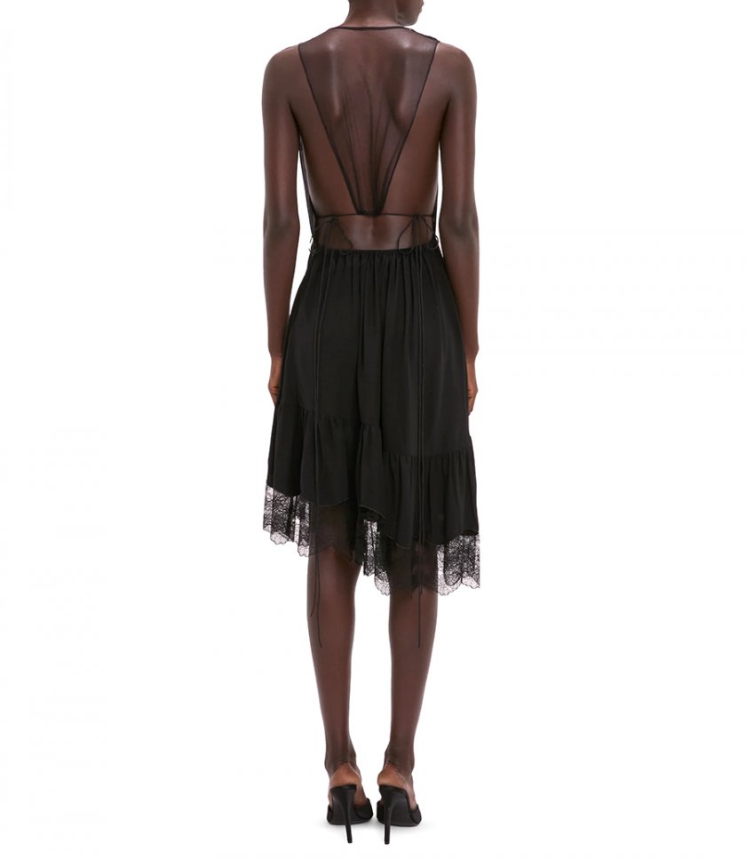 GATHERED LACE DRESS