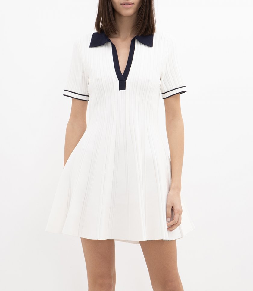 PAGE KNIT POLO MINIDRESS