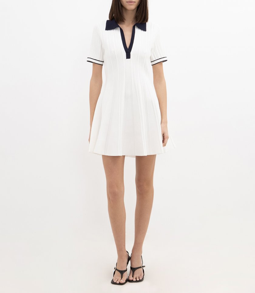 PAGE KNIT POLO MINIDRESS