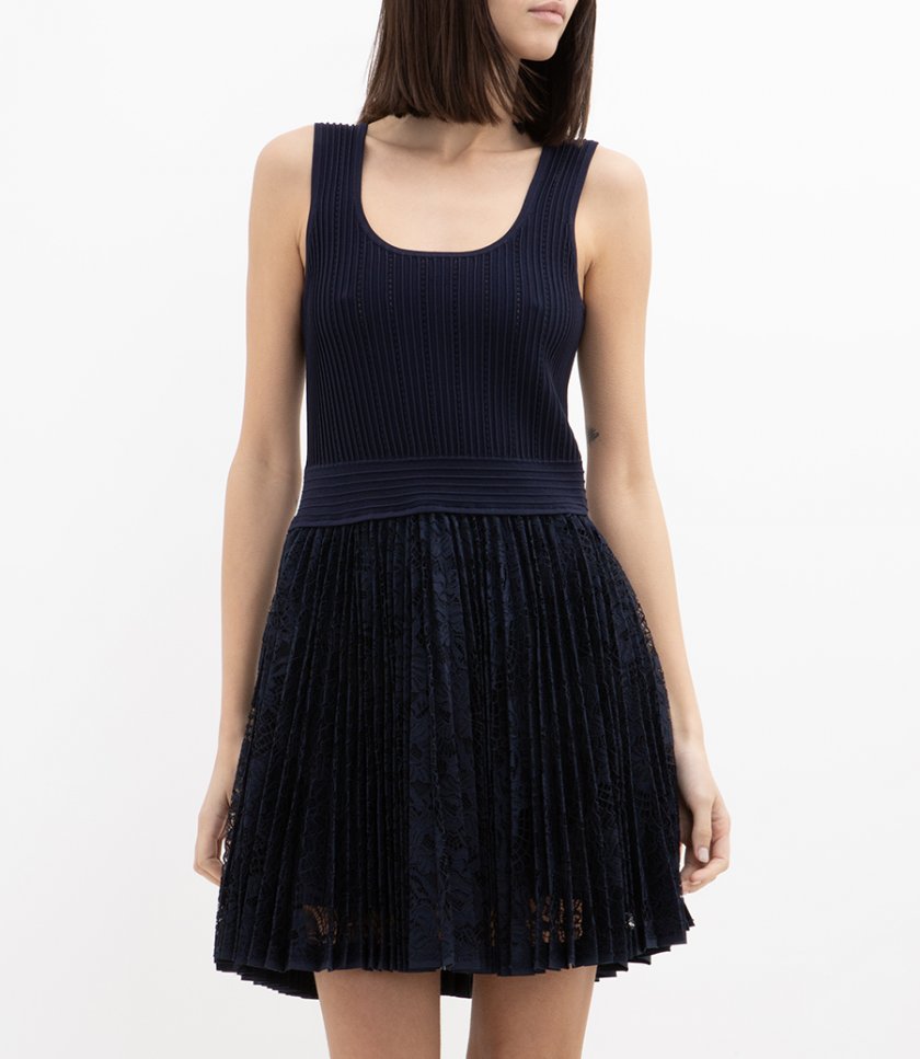 ELLIS KNIT LACE MINIDRESS