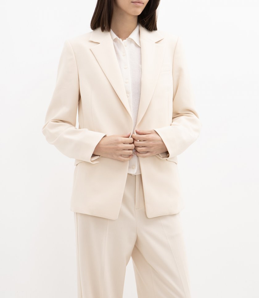 SOFT SCULPTURE SINGLE BREASTED BLAZER