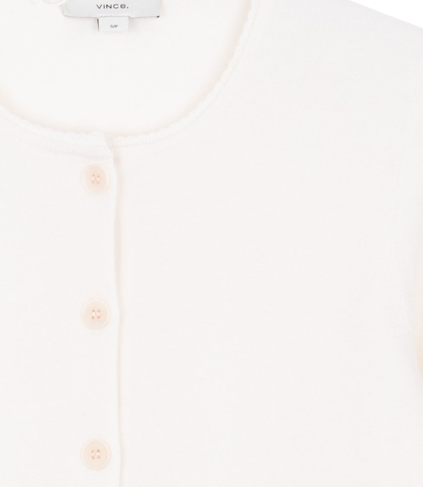 SCALLOP TRIM CARDIGAN