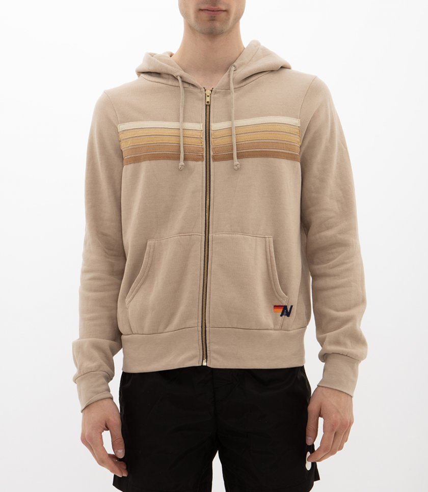 5 STRIPE ZIP HOODIE