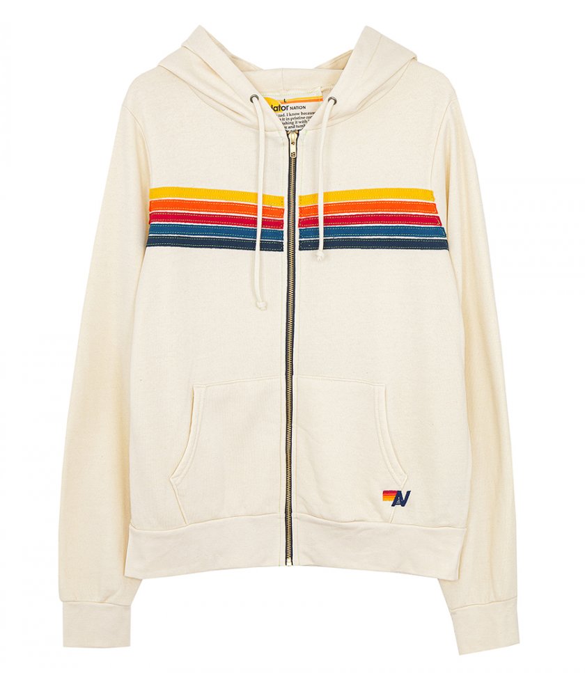 AVIATOR NATION - 5 STRIPE ZIP HOODIE