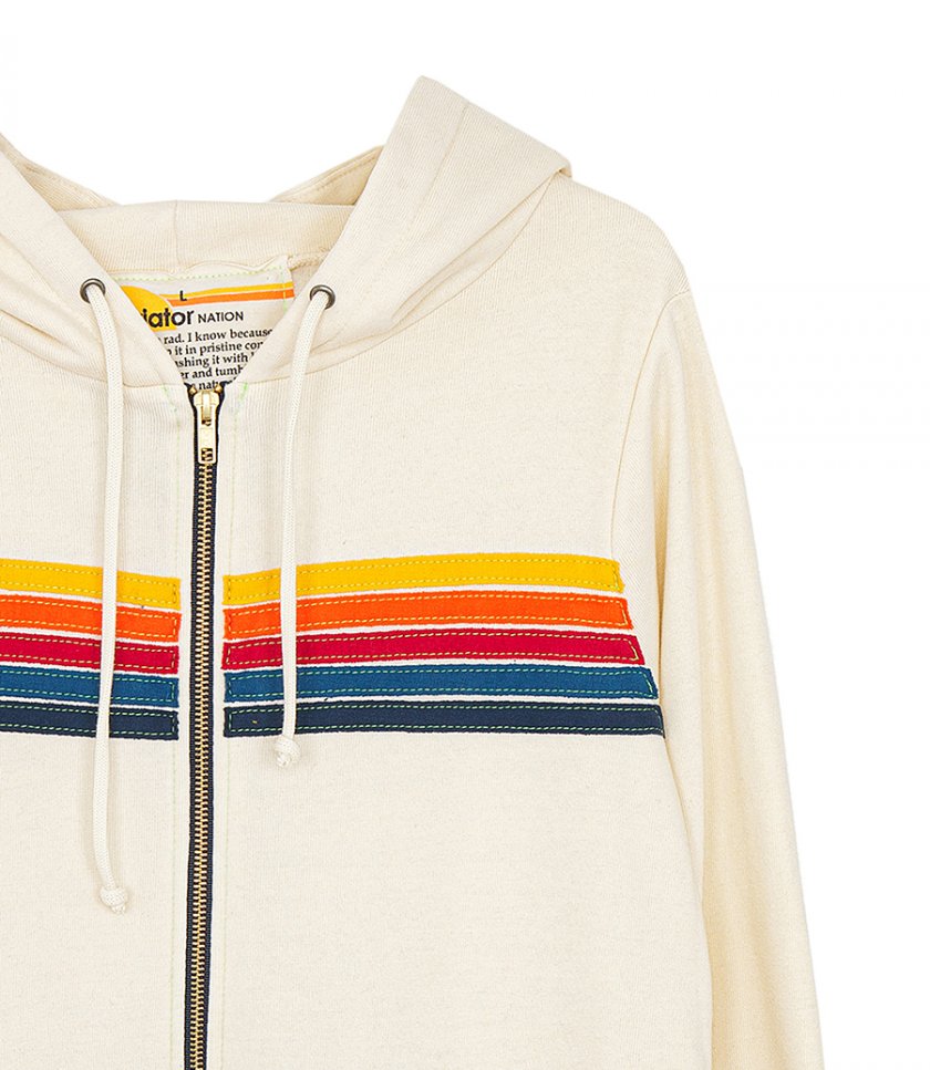 5 STRIPE ZIP HOODIE