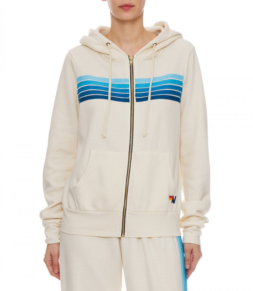 5 STRIPE ZIP HOODIE
