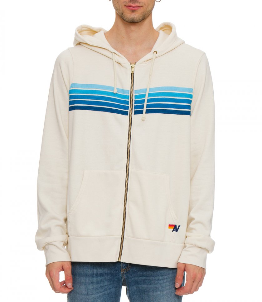 5 STRIPE ZIP HOODIE
