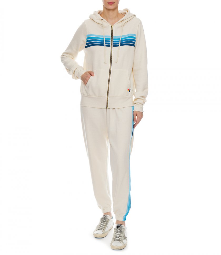 5 STRIPE ZIP HOODIE