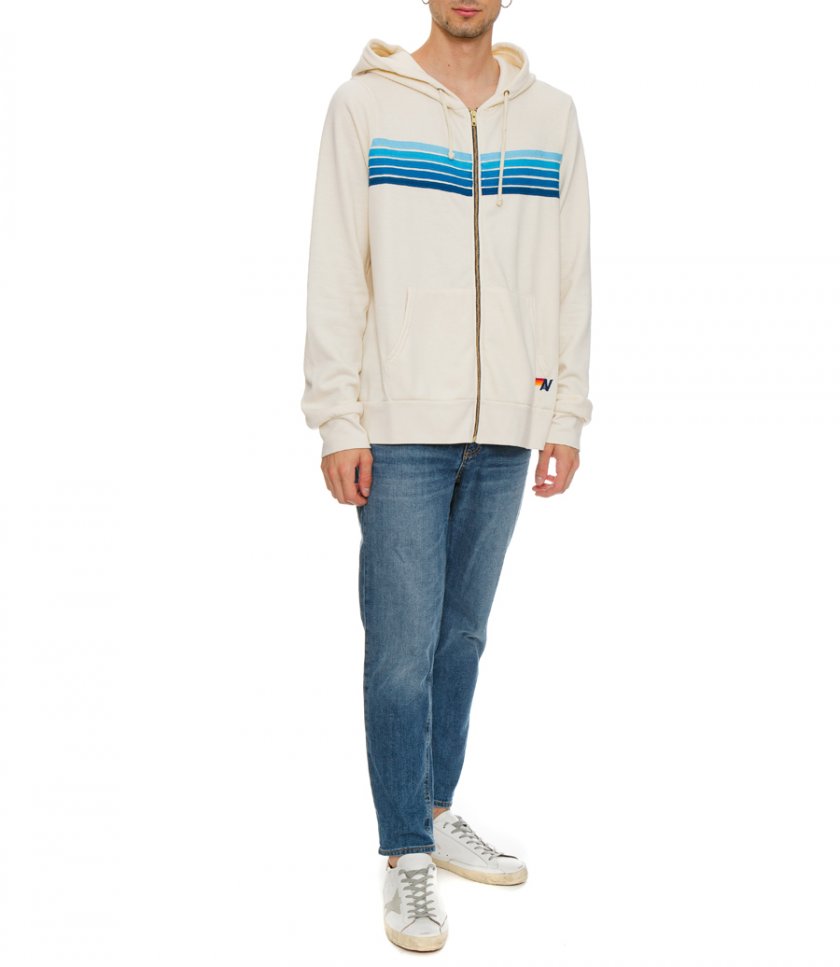 5 STRIPE ZIP HOODIE