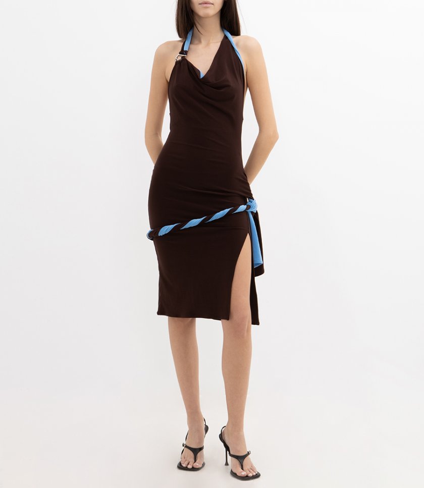 BICOLOR TWISTED DRESS